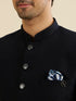 Manyavar Elegant Dark Blue Brocade Suit Set
