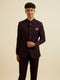 Manyavar Wine Bel Buti Patterned Jodhpuri Set