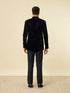 Manyavar Dark Blue Rhinestone Embellished Suit