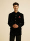 Manyavar Black Rhinestone Embellished Jodhpuri Suit