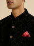 Manyavar Black Rhinestone Embellished Jodhpuri Suit