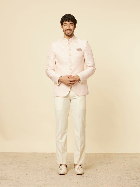 Manyavar Soft Pink Jodhpuri Suit