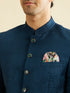 Manyavar Teal Blue Jodhpuri Suit with Imperial Patterns