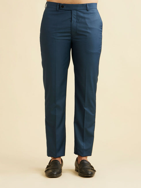 Manyavar Teal Blue Jodhpuri Suit with Imperial Patterns