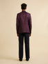 Manyavar Wine Floral Jaal Patterned Jodhpuri Suit