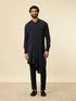 Manyavar Navy Blue Fern Embroidered Indo Western