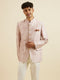 Manyavar Dusty Pink Floral Jaal Patterned Jodhpuri Set