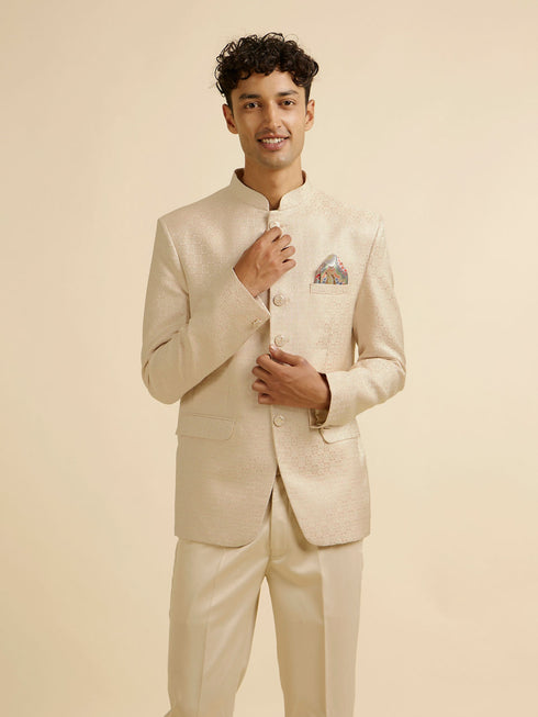 Manyavar Peachy Elegance Suit Set