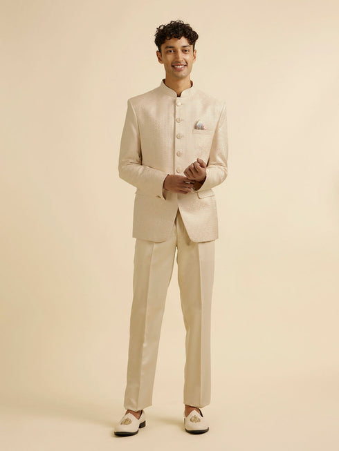 Manyavar Peachy Elegance Suit Set