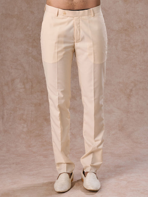 Manyavar Resplendent Cream Jodhpuri Suit