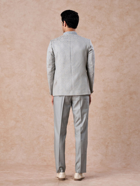 Manyavar Regal Light Blue Jodhpuri Suit