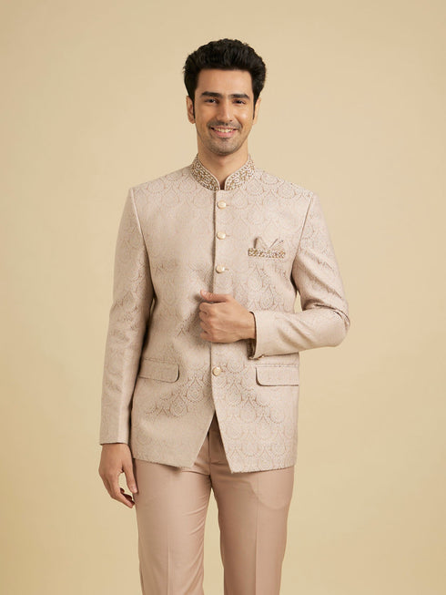 Manyavar Dusty Pink Elegance Jodhpuri Suit