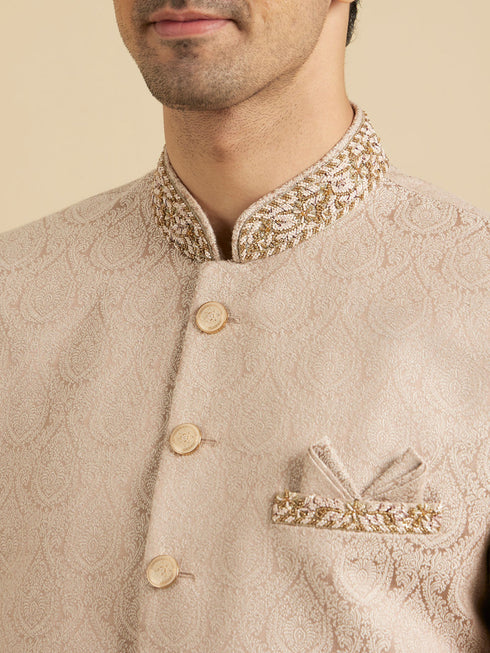 Manyavar Dusty Pink Elegance Jodhpuri Suit