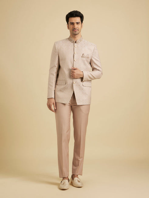 Manyavar Dusty Pink Elegance Jodhpuri Suit