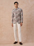Manyavar Opulent Cream Velvet Jodhpuri Suit