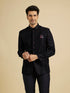 Manyavar Grandeur Velvet Blue Suit Set