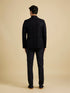 Manyavar Grandeur Velvet Blue Suit Set