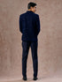 Manyavar Velvet Royal Blue Jodhpuri Suit