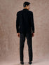 Manyavar Black Velvet Jodhpuri Suit