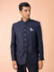 Manyavar Majestic Dark Blue Jodhpuri Suit