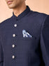 Manyavar Majestic Dark Blue Jodhpuri Suit