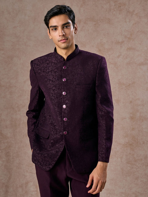 Manyavar Regal Purple Jodhpuri Suit