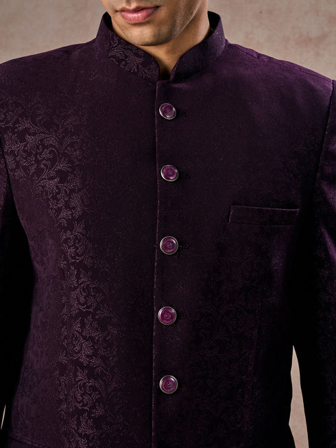 Manyavar Regal Purple Jodhpuri Suit