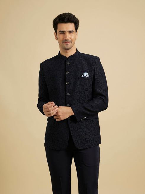 Manyavar Blue Majesty Rayon Suit Set