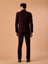 Manyavar Elegant Wine Jodhpuri Suit