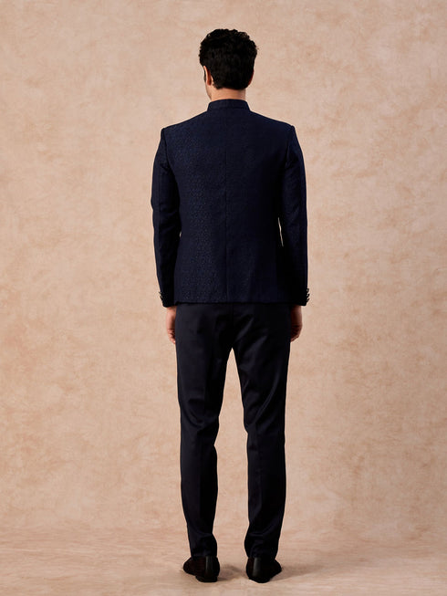 Manyavar Teal Blue Royale Jodhpuri Suit