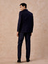 Manyavar Regal Blue Satin Jodhpuri Suit