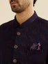 Manyavar Dark Blue Elegance Suit Set