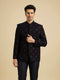 Manyavar Navy Blue And Wine Jodhpuri Set with Chowkadi Motifs And Patra Work