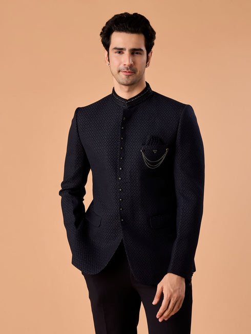 Manyavar Sapphire Elegance Jodhpuri Suit