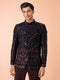 Manyavar Velvety Wine Elegance Jodhpuri Suit