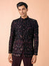 Manyavar Velvety Wine Elegance Jodhpuri Suit