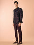 Manyavar Velvety Wine Elegance Jodhpuri Suit