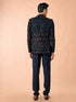 Manyavar Elegant Teal Green Velvet Jodhpuri Suit