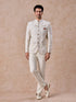 Manyavar Cream Georgette Jodhpuri Suit