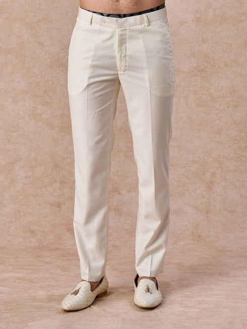 Manyavar Cream Georgette Jodhpuri Suit