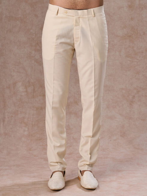 Manyavar Cream Elan Jodhpuri Suit