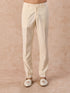 Manyavar Gleaming Cream Satin Jodhpuri Suit