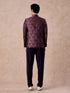 Manyavar Wine Enigma Brocade Jodhpuri Suit