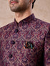 Manyavar Wine Enigma Brocade Jodhpuri Suit