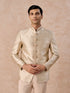 Manyavar Regal Beige Brocade Jodhpuri Suit