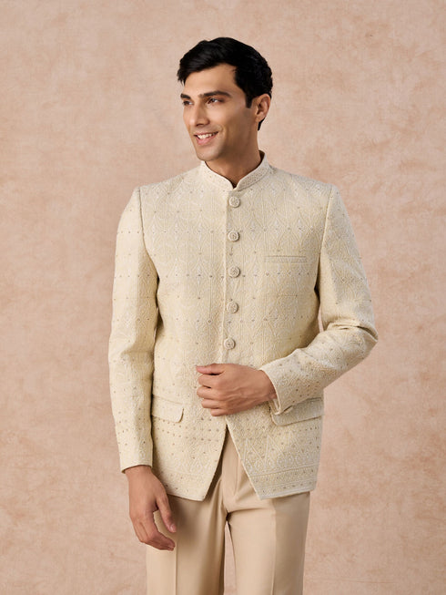 Manyavar Sun Kissed Gold Jodhpuri Suit
