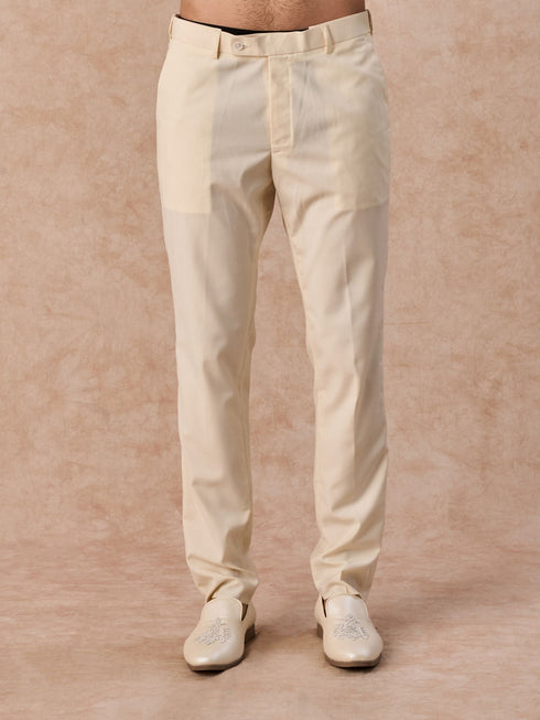 Manyavar Brocade Radiance Cream Jodhpuri Suit