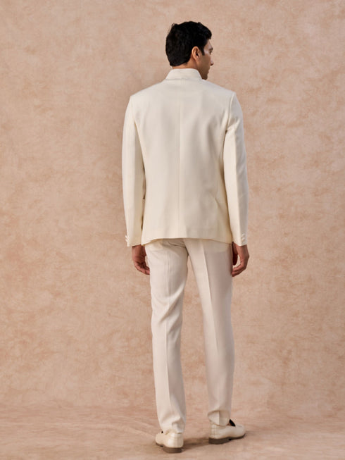 Manyavar Cream Elegance Jodhpuri Suit