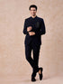 Manyavar Dark Blue Opulence Jodhpuri Suit