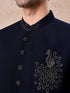 Manyavar Dark Blue Opulence Jodhpuri Suit